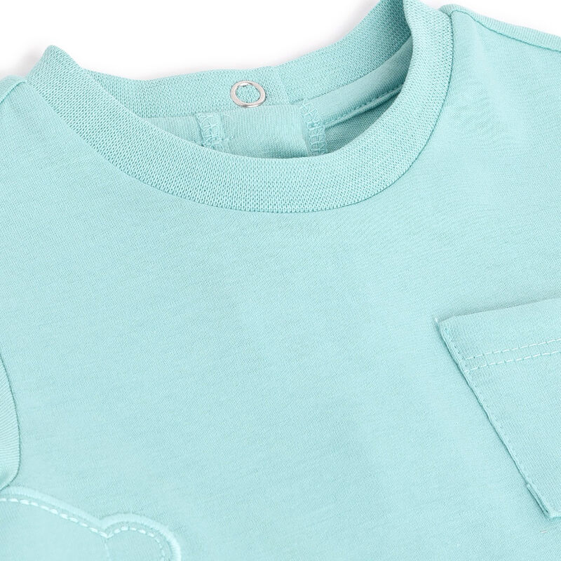 Boys Light Green Applique Short Sleeve T-Shirt image number 2